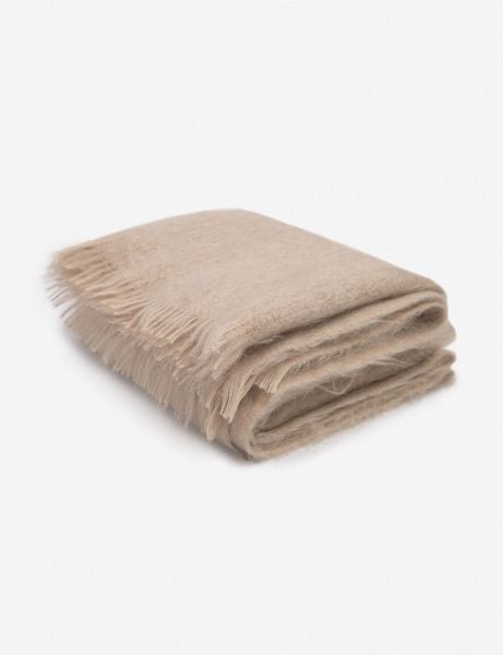 Khăn Choàng Lông Mohair Aimee - Vàng mù tạt